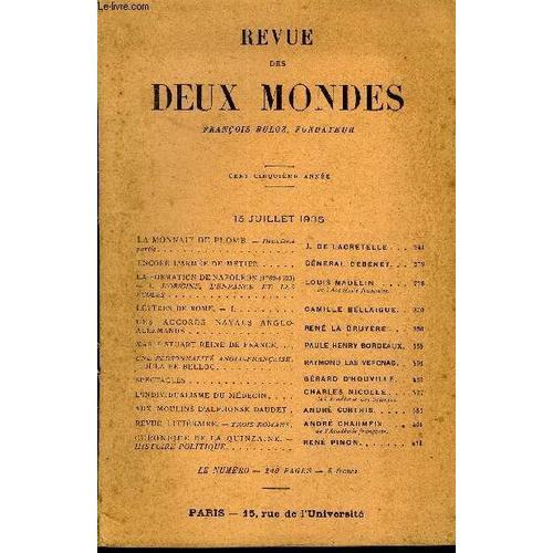 Revue Des Deux Mondes Cve Annee N°2 - La Monnaie De Plomb. - Deuxiè... on Productcaster.