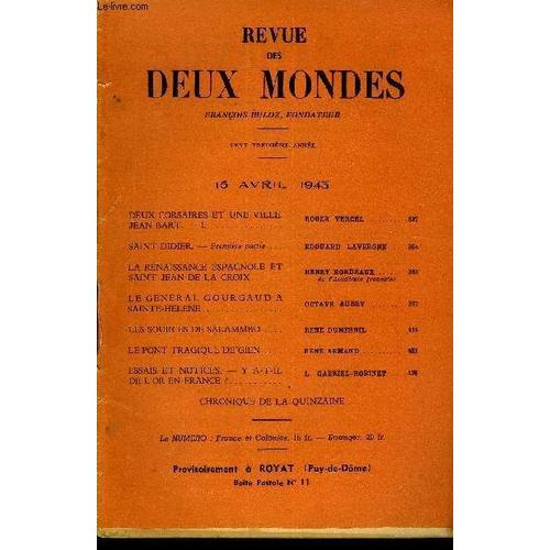 Revue Des Deux Mondes Cxiiie Annee N°8 - Deux Corsaires Et Une Vill... on Productcaster.