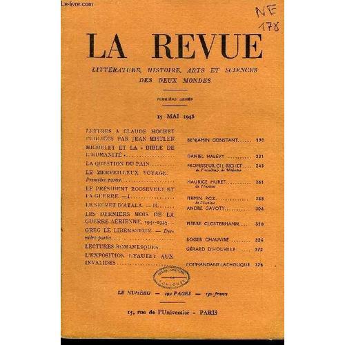 La Revue Litterature, Histoire, Arts Et Sciences Des Deux Mondes Pr... on Productcaster.