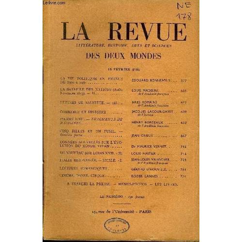 La Revue Litterature, Histoire, Arts Et Sciences Des Deux Mondes N°... on Productcaster.