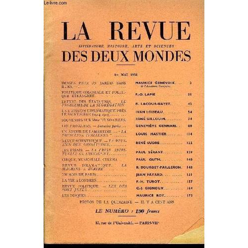 La Revue Litterature, Histoire, Arts Et Sciences Des Deux Mondes N°... on Productcaster.