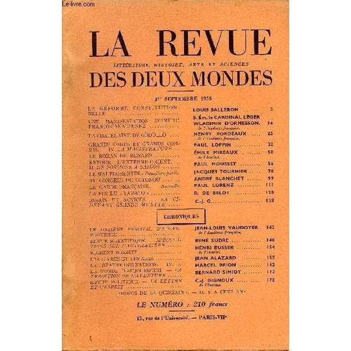 La Revue Litterature, Histoire, Arts Et Sciences Des Deux Mondes N°... on Productcaster.