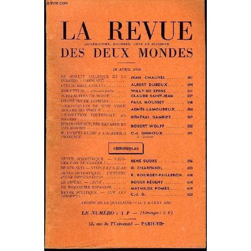 La Revue Litterature, Histoire, Arts Et Sciences Des Deux Mondes N°... on Productcaster.