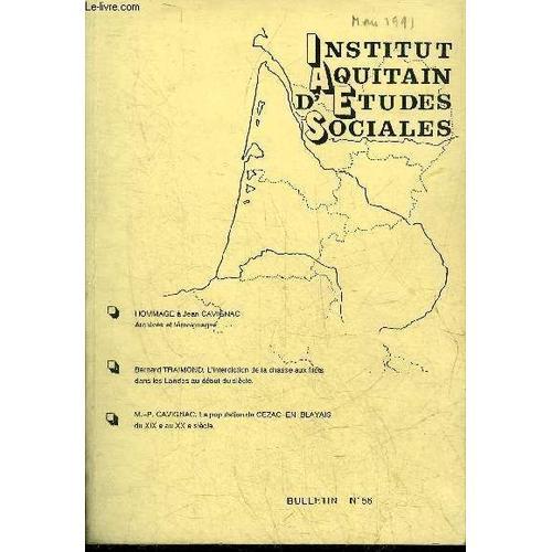 Institut Aquitain D'etudes Sociales Bulletin N°56 Mars 1991 - Homma... on Productcaster.