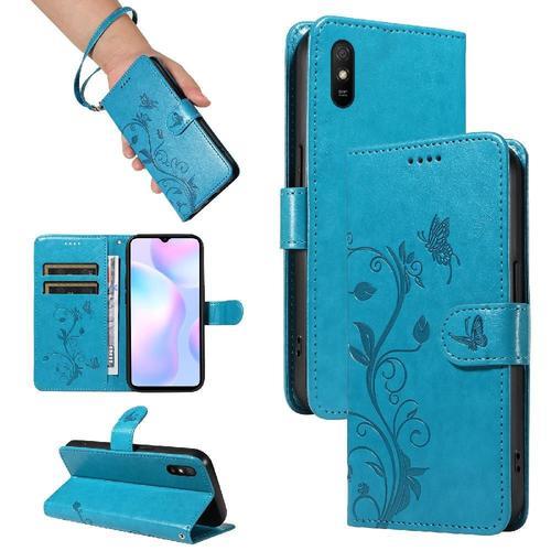 Étui Pour Xiaomi Redmi 9a Papillon En Relief Cuir De Haute Qualité ... on Productcaster.