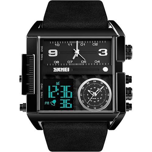 Montre Carrée Pour Homme, Rétro-Éclairage Led, Grand Écran, Multi-F... on Productcaster.