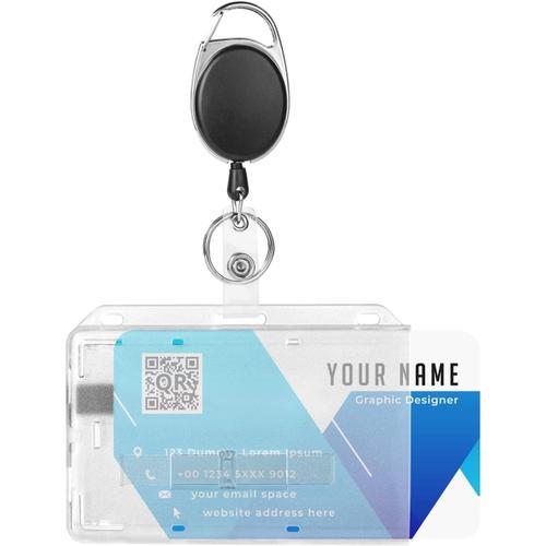 Porte Carte Double, 2 Cartes Porte-badge en Plastique, Porte-badge ... on Productcaster.