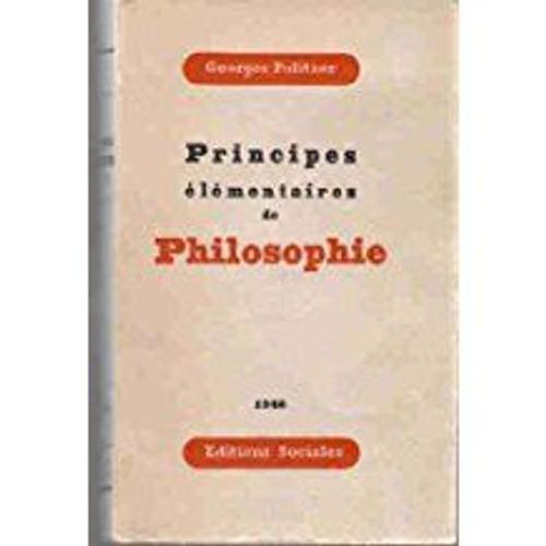 Principes Élémentaires De Philosophie. on Productcaster.