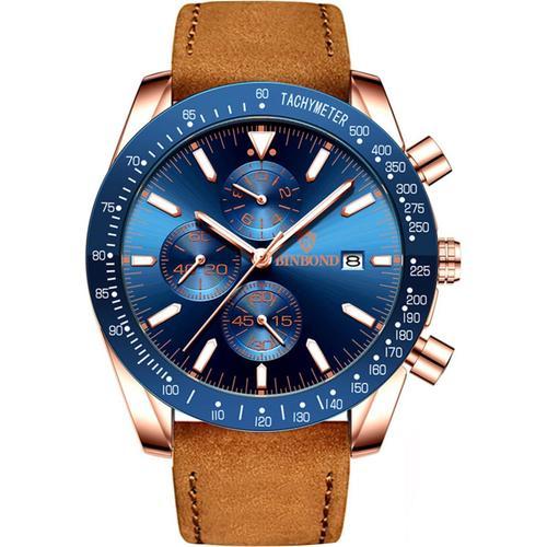 Montre Bracelet Pour Homme D'affaires Montre Etanche:Bracelet En Cu... on Productcaster.