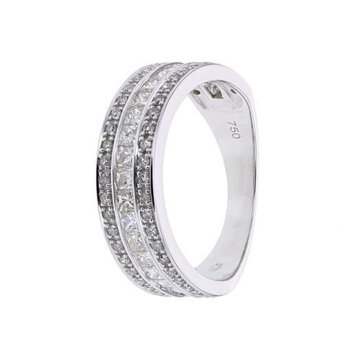 Bague Or Blanc - Or 18 Carats: 4.50 Gr - Diamant: 1.05 Carats Quali... on Productcaster.