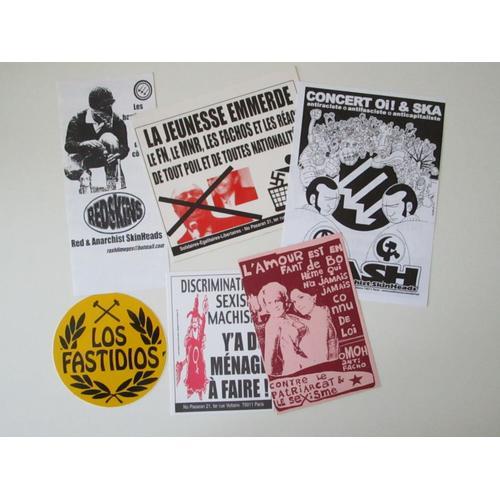 Lot De 6 Autocollants Stickers Los Fastidios Antifascisme Rash Reds... on Productcaster.