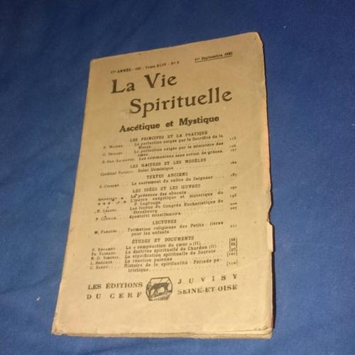 La Vie Spirituelle.17e Année. 192. T. 44. Numéro 3. 1er Septembre 1... on Productcaster.