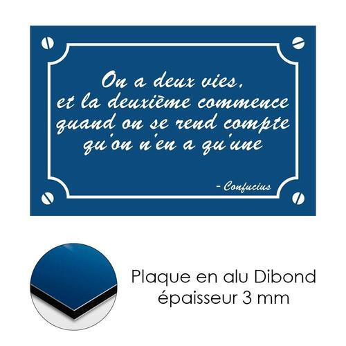 Plaque De Rue Décorative En Aluminium Citation Confucius Déco on Productcaster.