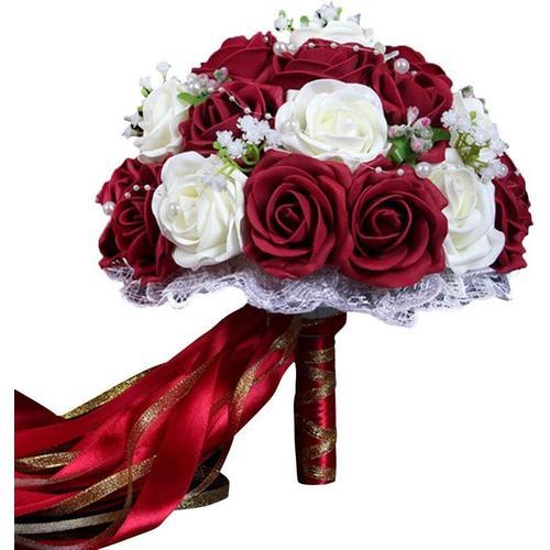 Fleur Mariage Bouquets de Mariage Bouquet de Mariée Perles Fleurs A... on Productcaster.