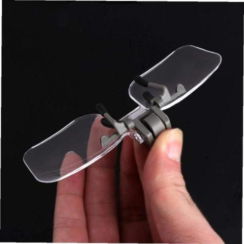 2x Lunettes Style Loupe Loupe Avec Clip Pour Livres De Lecture on Productcaster.