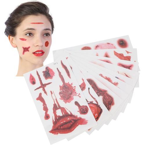 10pcs Tatouages ¿¿¿¿de Cicatrice d'halloween, Faux Autocollants de ... on Productcaster.