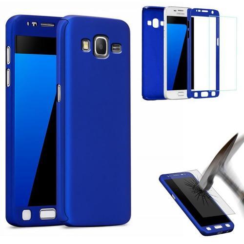 Coque Case Integrale Samsung Galaxy J3 2016 Bleu + 1 Film Trempé on Productcaster.