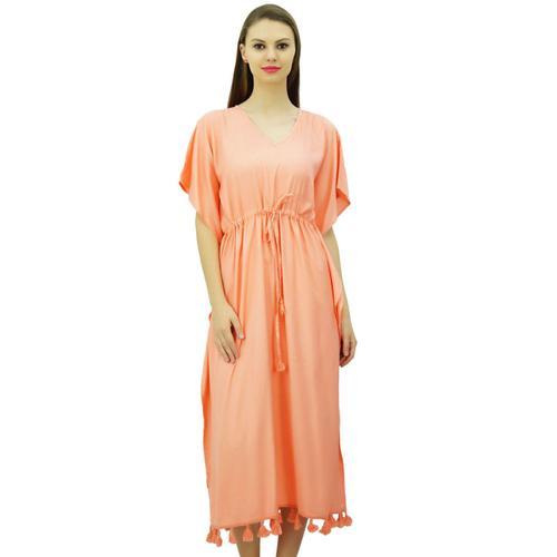 Bimba Long Femmes Maxi Kimono Kaftan Rayon Nuit Robe Tassel Caftan ... on Productcaster.