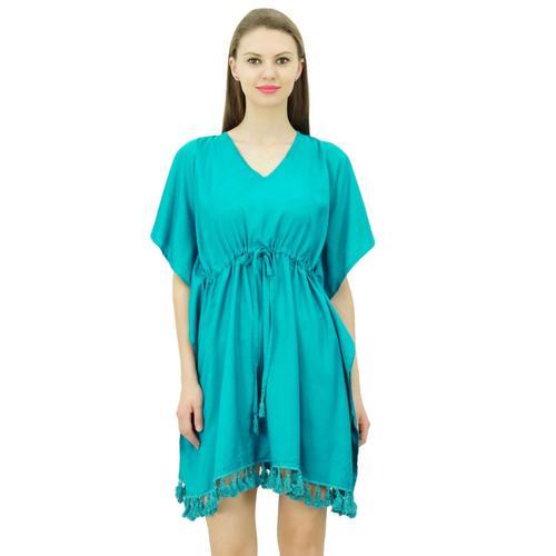 Bimba Femmes Encolure En V Tassel Kaftan Courte Taille Coulisse Caf... on Productcaster.