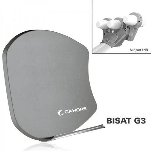 Cahors Parabole FIBRE grise Multisatellite BISAT G3A + 3 LNB on Productcaster.