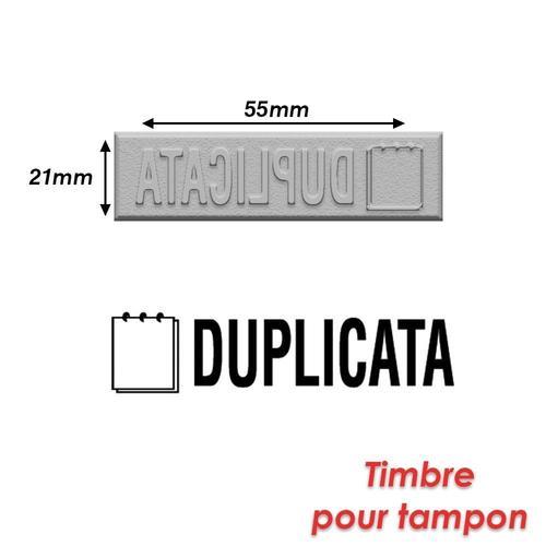 Timbre Caoutchouc Pour Tampon Encreur 55x21mm Duplicata on Productcaster.