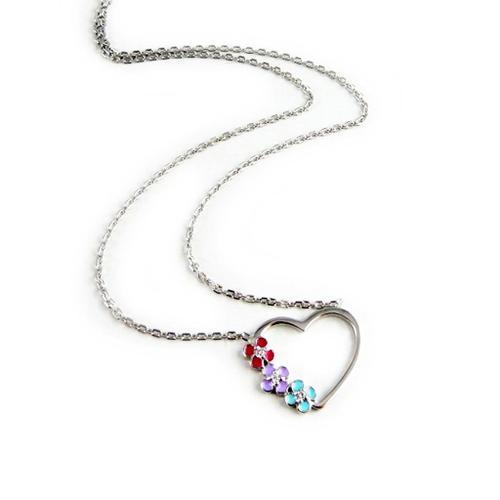 Collier Argent "Iphigénie" Love on Productcaster.