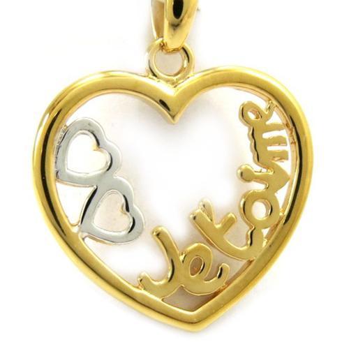 Pendentif Plaqué Or "Je T'aime" Bicolore on Productcaster.