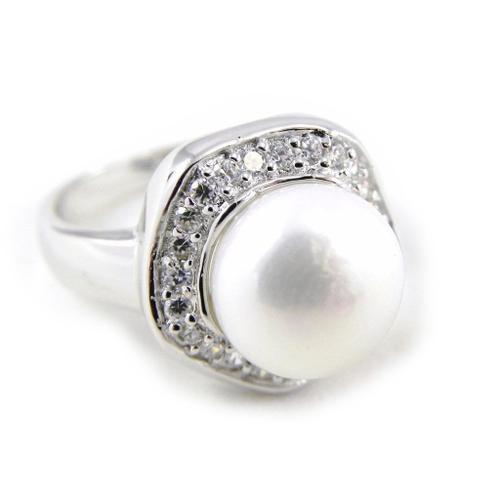 Bague Argent "Sissi" Blanc on Productcaster.