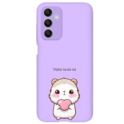 Coque Violet Pour Galaxy A05s Hamster Coeur Avec Votre Texte on Productcaster.