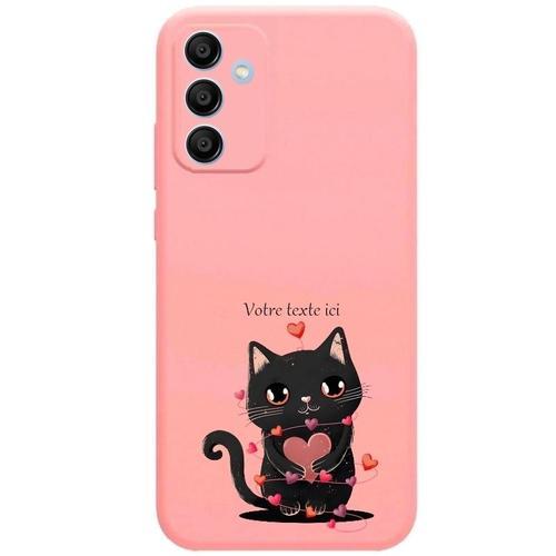 Coque Rose Pour Galaxy A05s Chat Et Coeur on Productcaster.