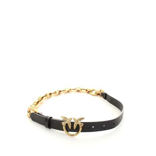 Pinko Ceinture Pour Femme Avec Chaîne En Noir/Or on Productcaster.