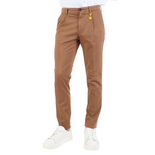 Pantalon Chino Manuel Ritz À Plis Marron on Productcaster.