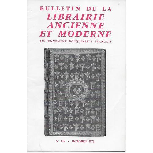 Bulletin De La Librairie Ancienne Et Moderne 138 on Productcaster.