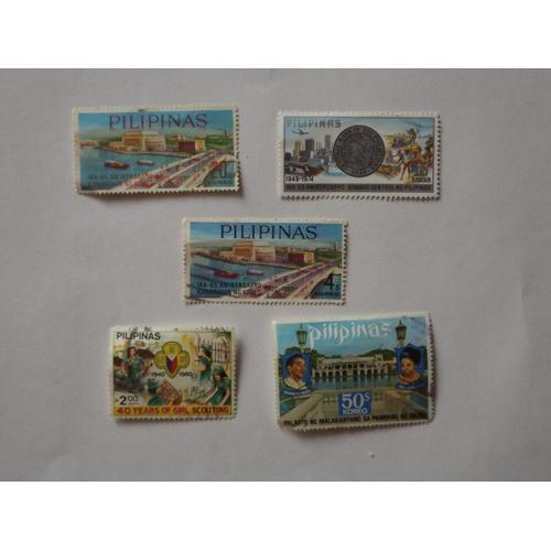 5 Timbres Divers Philippines (Monuments...) on Productcaster.