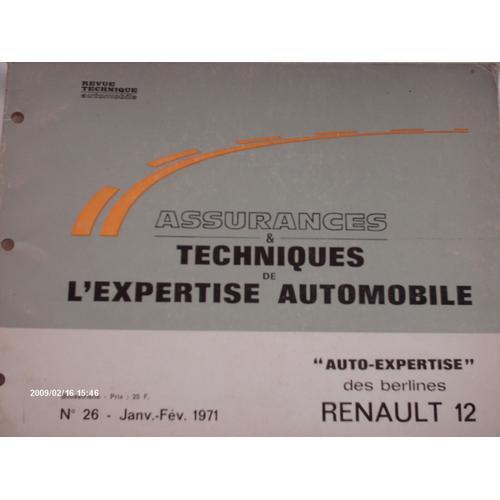 Technique De L'expertise Automobile N° 26 : Renault 12 Berline on Productcaster.