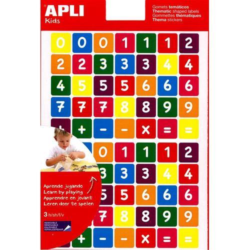 Apli-Agipa Etui De 3 Feuilles (210) Gommettes Enlevable Chiffres on Productcaster.