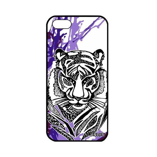 Coque Silicone Pour Iphone 5 5s Se Tigre Blanc Ethnique Tribal Beng... on Productcaster.