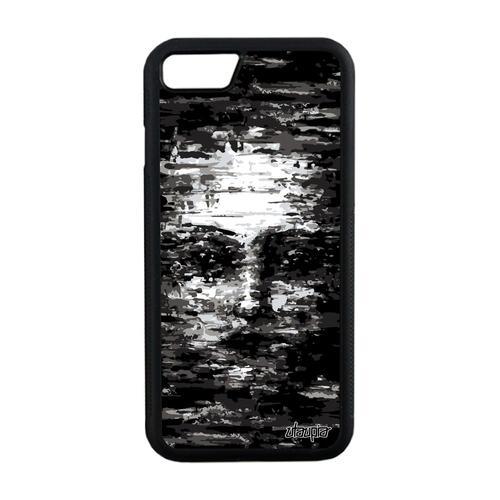 Coque Iphone 7 Silicone Portrait Gris Noir Telephone Garcon Tpu Vis... on Productcaster.