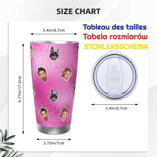 Gobelet Personnalisé Avec Visage 590ml Paillettes Roses = 13 Tasse ... on Productcaster.