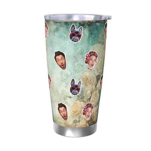 Gobelet Personnalisé Avec Visage 590ml Roses Ivoire = 3 Tasse De Ca... on Productcaster.