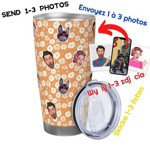 Gobelet Personnalisé Avec Visage 590ml Aquarelle =6 Tasse De Café P... on Productcaster.