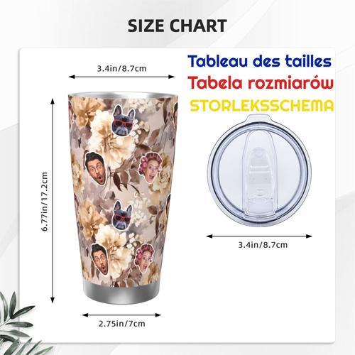 Gobelet Personnalisé Avec Visage 590ml Moody Aquarelle Florals Mari... on Productcaster.