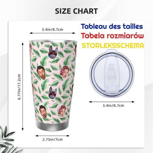 Gobelet Personnalisé Avec Visage 590ml Feuilles Tropicales =3 Tasse... on Productcaster.