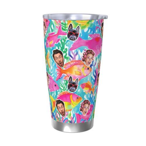 Gobelet Personnalisé Avec Visage 590ml Animaux Aquarelle Tropicaux ... on Productcaster.