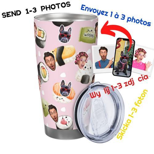 Gobelet Personnalisé Avec Visage 590ml Sushi Mignon = 2 Tasse De Ca... on Productcaster.