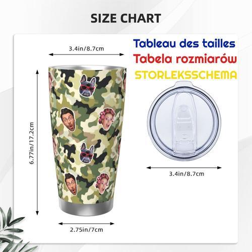 Gobelet Personnalisé Avec Visage 590ml Pack Camouflage = 4 Tasse De... on Productcaster.