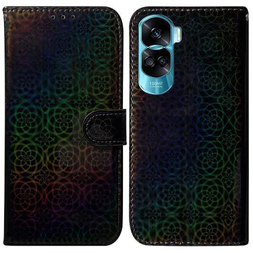 Étui Pour Honor 90 Lite Cuir Pu Premium Paillettes Colorées Support... on Productcaster.