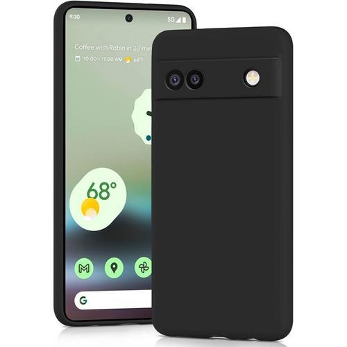 Coque Noir Pour Pixel 6a Silicone Soft Touch on Productcaster.