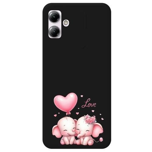 Coque Noir Pour Motorola G54 Elephant Love on Productcaster.