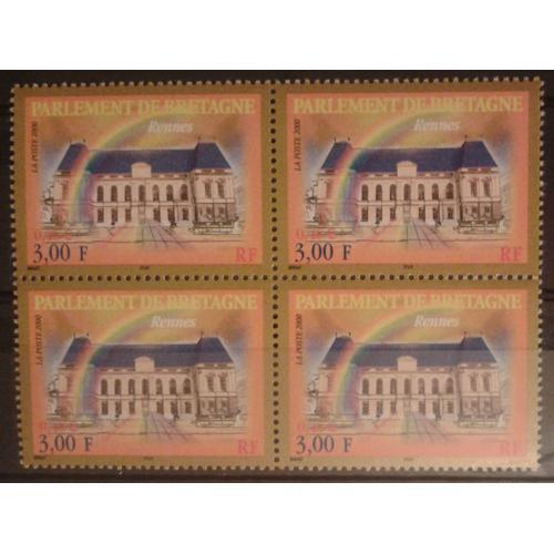 Bloc De 4 Timbres France 2000 Yvert Et Tellier N°3307 Parlement De ... on Productcaster.